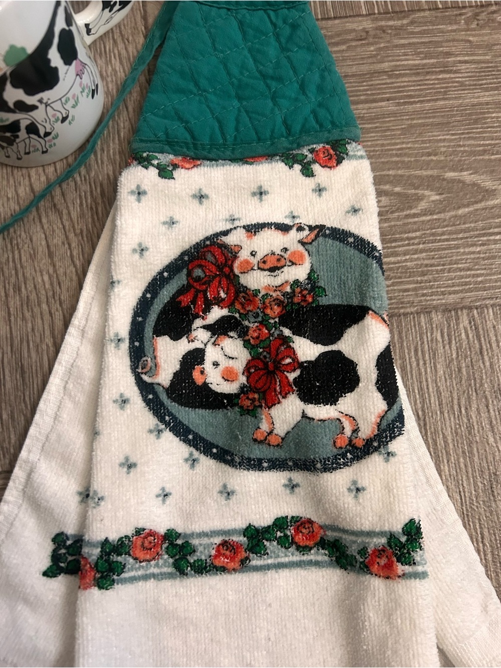 Farmhouse Cow Kitchen Towel and Mug Set - Picture 2 of 3